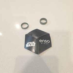 Star Wars Men's Ring Set - 3 Rings - 2x Enso Boba Fett + 1 Qalo Ring - size 9
